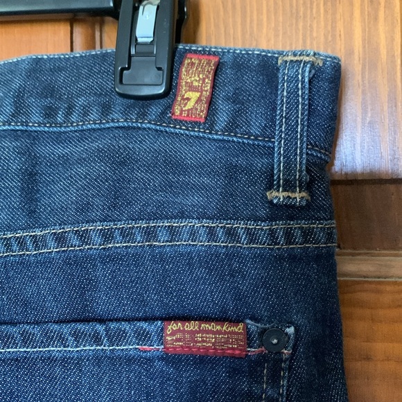 7 For All Mankind Mens dark blue wash Bootcut Denim Jeans NWOT size 33 - Picture 3 of 6